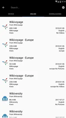 Kiwix android App screenshot 4